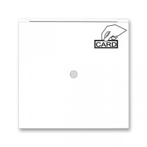 3559M-A00700 03  Kryt spínače kartového, s čirým průzorem, s potiskem, bílá